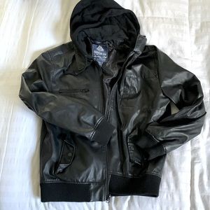 Mens faux leather jacket